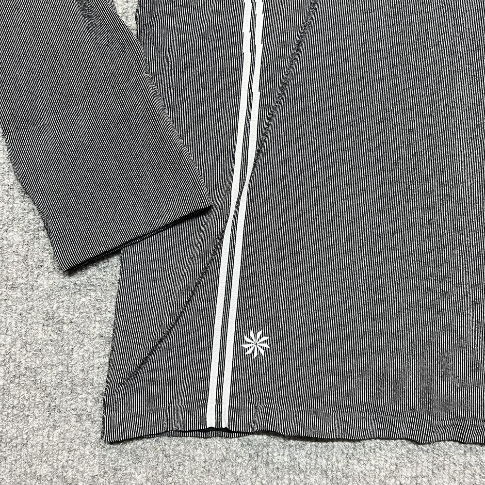 Athleta Hoodie Womens XL Gray 1/4 Zip Lightweight Pinstripe Knit Pullover - Picture 4 of 9